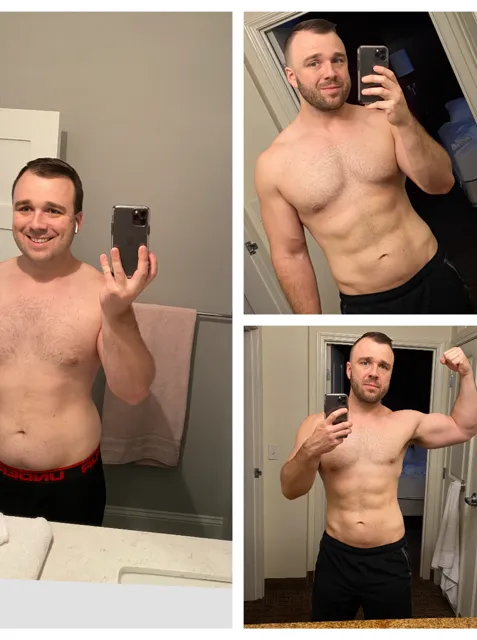 “Before and after comparison showing skin and wellness improvements following peptide therapy.”