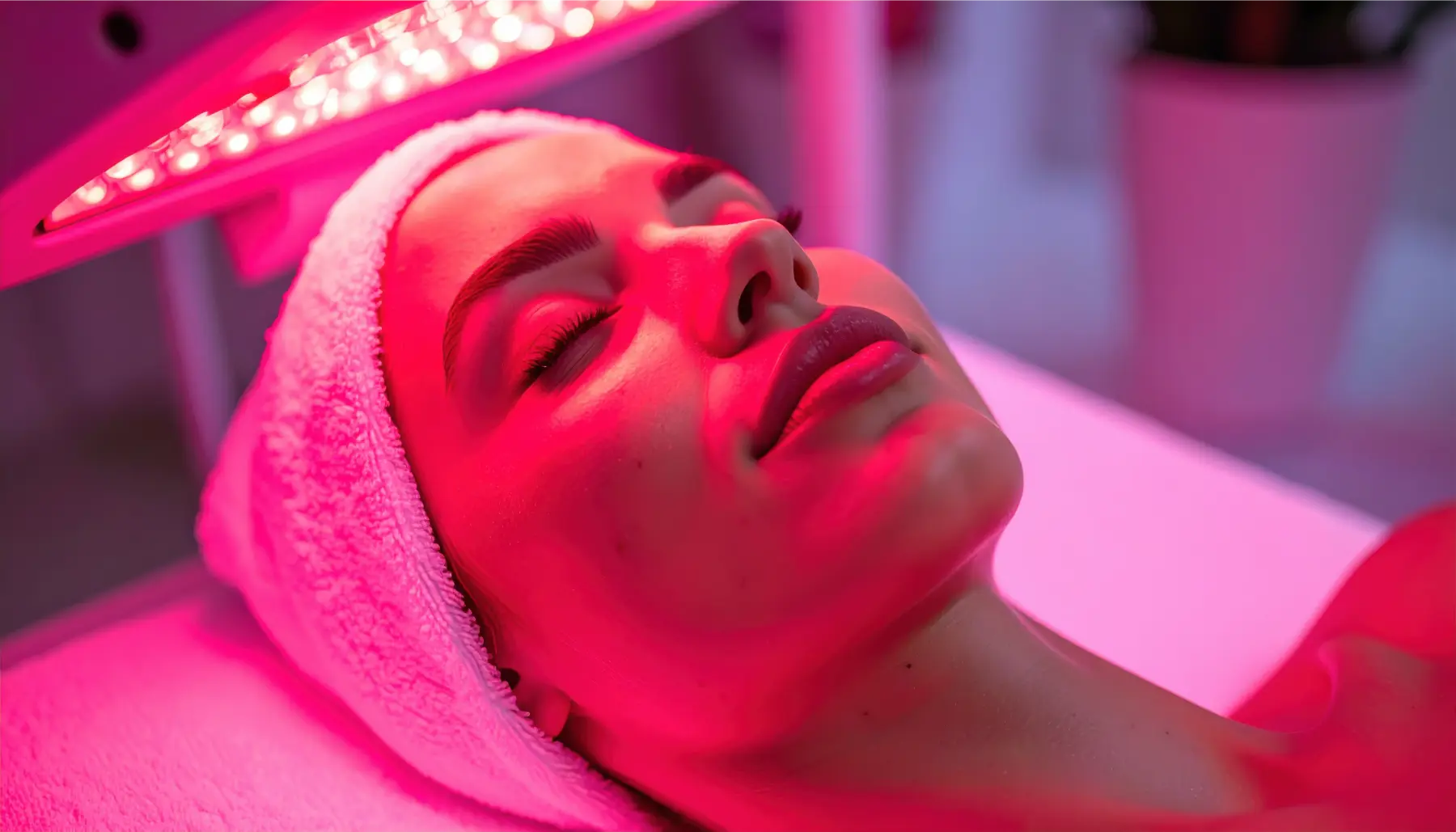 “Red light therapy at Gentle Giant Care LLC in Palm Springs, California — a client positioned near or under red light panels used for therapeutic wellness, skin health, and recovery.”
