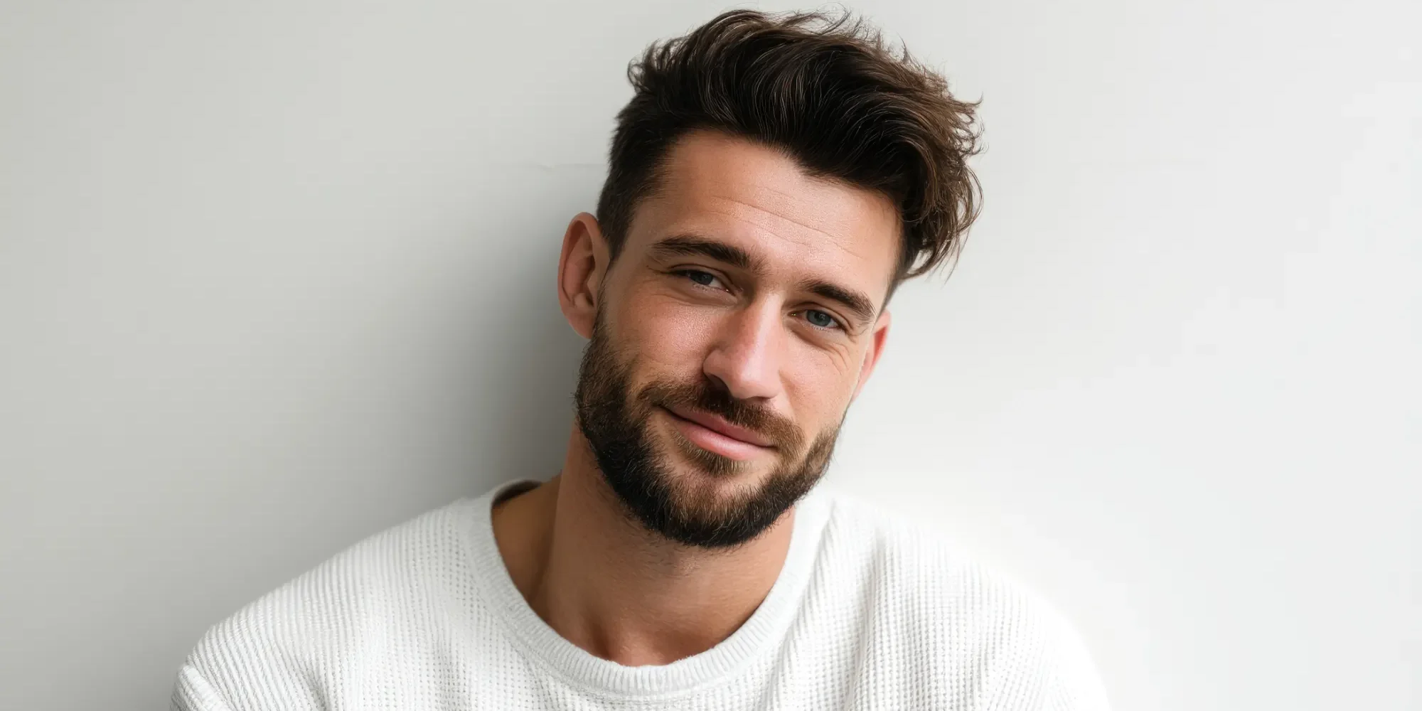 A handsome Man happy with Hair Transplant treatment results at Gentle Giant Care in Atlanta, GA and Beverly Hills, CA